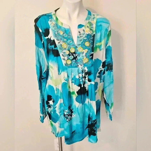 Soft Surroundings Catamara Tunic Top Size 2X EUC - Picture 2 of 8